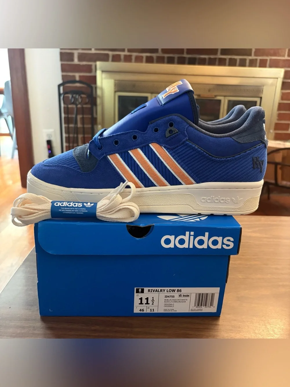 Brand new never worn adidas originals rivalry low! Blue & orange size 11.5 - Picture 1 of 5